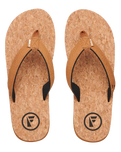 The Foamlife Mens Mully Cork Flip Flops in Tan