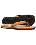 The Foamlife Mens Mully Cork Flip Flops in Tan