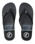 The Foamlife Mens Rullen SC Flip Flops in Slate Grey