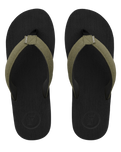 The Foamlife Mens Sully Flip Flops in Black