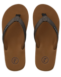 The Foamlife Womens Seales Earth Flip Flops in Brown