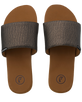 The Foamlife Womens Seales Earth Sliders in Brown