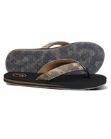 The Foamlife Mens Pampa Artist Series Flip Flops in Black