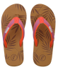 The Foamlife Womens Harts Flip Flops in Latte Brown