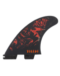 The FCS FCS II Filipe Toledo Large Tri Fins in Black & Red