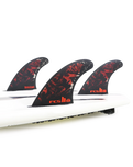 The FCS FCS II Filipe Toledo Large Tri Fins in Black & Red