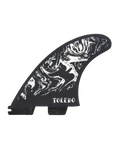 The FCS FCS II Filipe Toledo Medium Tri Fins in Black & White