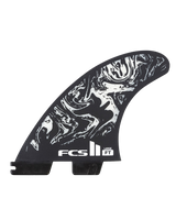 The FCS FCS II Filipe Toledo Medium Tri Fins in Black & White