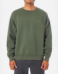 Embroidered Crew Fleece Sweatshirt in Thyme