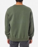 Embroidered Crew Fleece Sweatshirt in Thyme