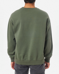 Embroidered Crew Fleece Sweatshirt in Thyme