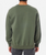 Embroidered Crew Fleece Sweatshirt in Thyme