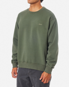 Embroidered Crew Fleece Sweatshirt in Thyme