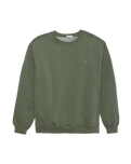 Embroidered Crew Fleece Sweatshirt in Thyme