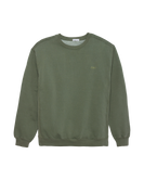 Embroidered Crew Fleece Sweatshirt in Thyme