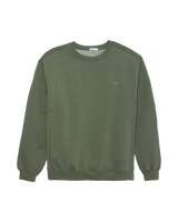 Embroidered Crew Fleece Sweatshirt in Thyme