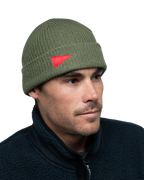 The Florence Marine X Mens Burgee Beanie in Burnt Olive