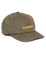 The Florence Marine X Mens Logo Twill Cap in Burnt Olive