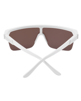 The Spy Flynn 5050 Polarised Sunglasses in Matte White & Happy Boost Bronze with Happy Blue Spectra Mirror