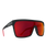 The Spy Flynn Sunglasses in Soft Matte Black Red Fade & Happy Grey Green with Light Red Spectra Mirror