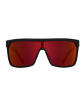 The Spy Flynn Sunglasses in Soft Matte Black Red Fade & Happy Grey Green with Light Red Spectra Mirror