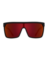 The Spy Flynn Sunglasses in Soft Matte Black Red Fade & Happy Grey Green with Light Red Spectra Mirror