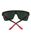 The Spy Flynn Sunglasses in Soft Matte Black Red Fade & Happy Grey Green with Light Red Spectra Mirror