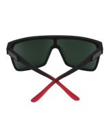 The Spy Flynn Sunglasses in Soft Matte Black Red Fade & Happy Grey Green with Light Red Spectra Mirror