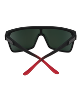 The Spy Flynn Sunglasses in Soft Matte Black Red Fade & Happy Grey Green with Light Red Spectra Mirror