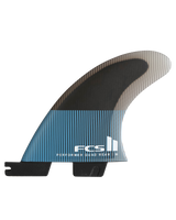 The FCS FCS II Performer PC Quad Rear Surfboard Fins  in Tranquil Blue