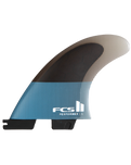 The FCS FCS II Performer PC Quad Surfboard Fins in Tranquil Blue