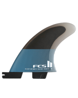 The FCS FCS II Performer PC Quad Surfboard Fins in Tranquil Blue