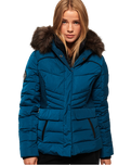 The Superdry Womens Glacier Biker Jacket in Teal