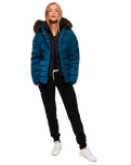 The Superdry Womens Glacier Biker Jacket in Teal