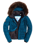 The Superdry Womens Glacier Biker Jacket in Teal