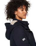 The Superdry Womens Boxy Snorkle Parker in Super Dark Navy