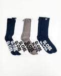 Woven Logo Hi Crew Socks (5 Pack) in Assorted