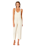 The Rip Curl Womens Summer Palm Jumpsuit in Off White