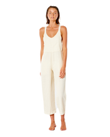 The Rip Curl Womens Summer Palm Jumpsuit in Off White