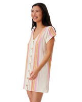 The Rip Curl Womens Heat Wave Mini Dress in Bone