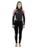 The Gul Girls G-Force 3/2mm Back Zip Wetsuit in Black & Pink