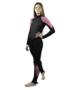 The Gul Girls G-Force 3/2mm Back Zip Wetsuit in Black & Pink