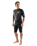 The Gul Mens G-Force 3/2mm Shorty Back Zip Wetsuit in Black & Navy