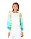 The Rip Curl Womens Sun Drenched Sweatshirt in Turquoise