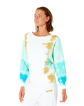 The Rip Curl Womens Sun Drenched Sweatshirt in Turquoise