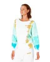 The Rip Curl Womens Sun Drenched Sweatshirt in Turquoise