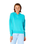 The Rip Curl Womens Summer Breeze Hoodie in Baltic Teal