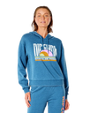 The Rip Curl Womens Wave Shapers Hoodie in Dark Teal