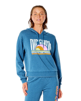 The Rip Curl Womens Wave Shapers Hoodie in Dark Teal