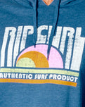 The Rip Curl Womens Wave Shapers Hoodie in Dark Teal